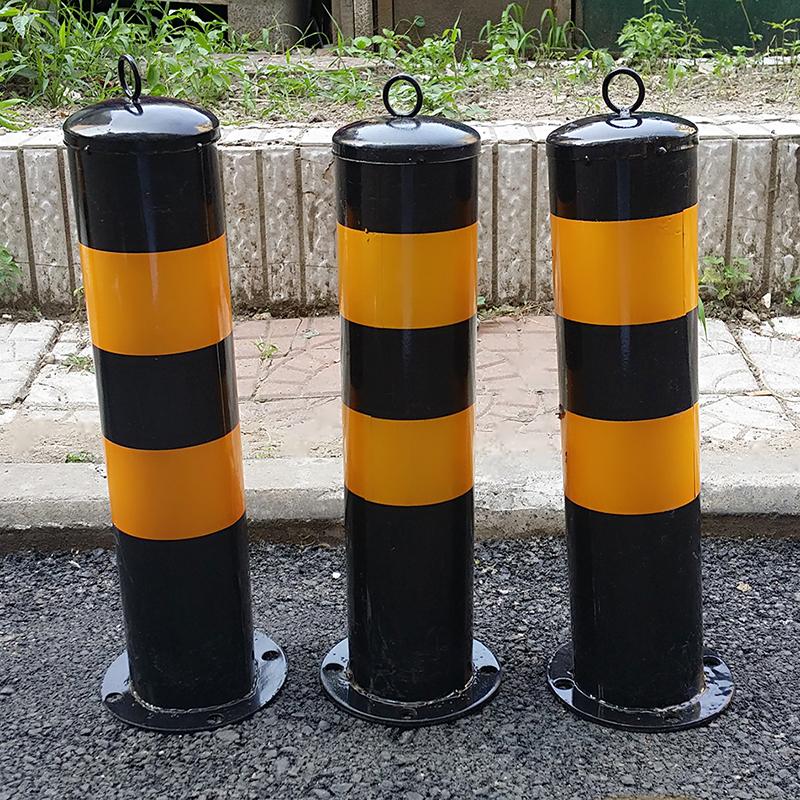 钢管警示柱防撞柱道路防护铁立柱路桩分道隔离墩地桩路障