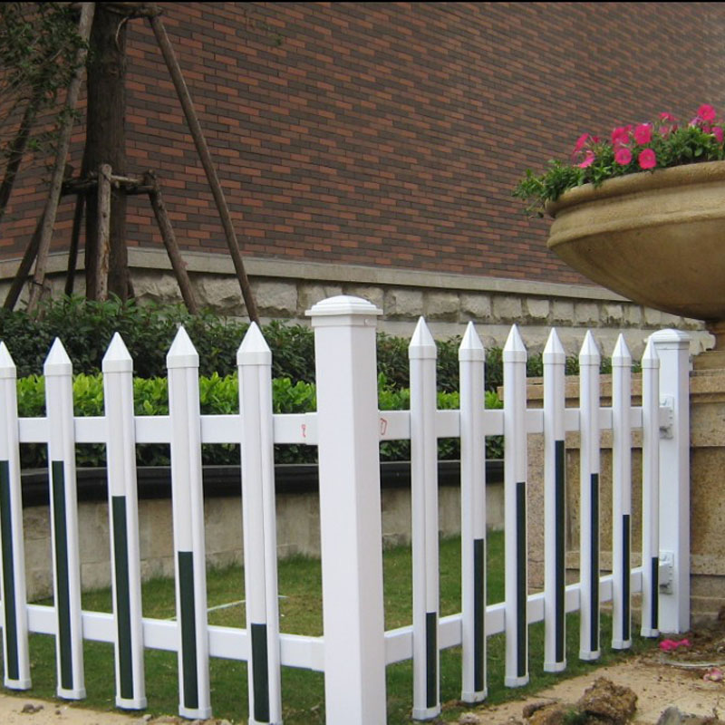 小区庭院污水池围栏变压器围墙护栏 pvc塑钢护栏绿化带草坪围