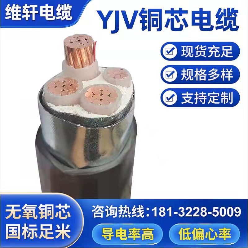 YJV2/3/4/5铜芯电缆线6/10/16/25/35平方