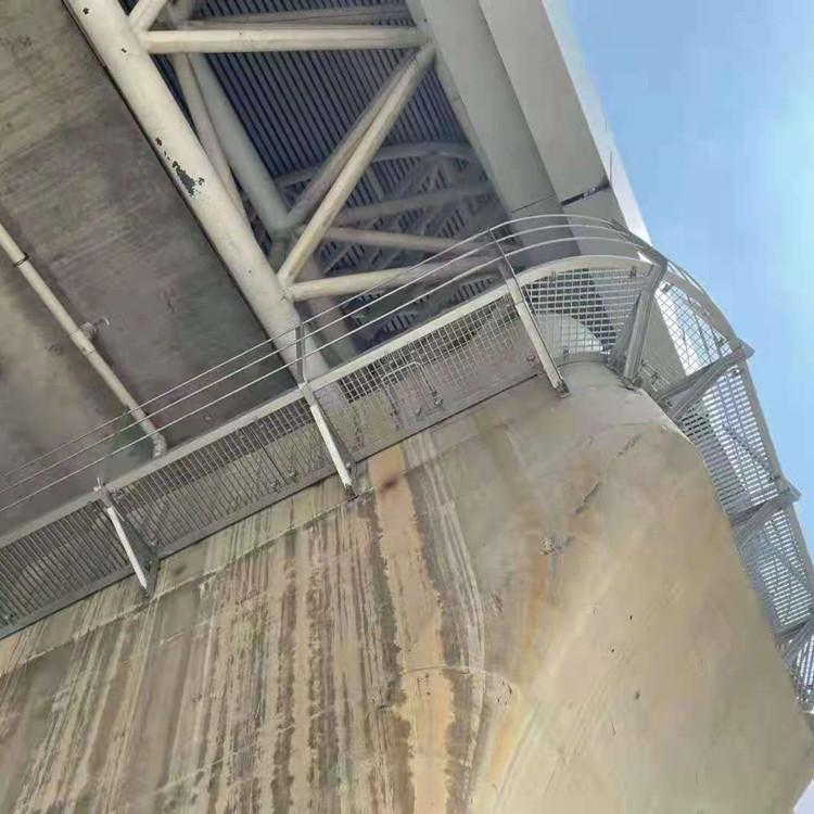 高速上桥墩检修平台走人网格钢格栅板 不锈钢钢梯定制