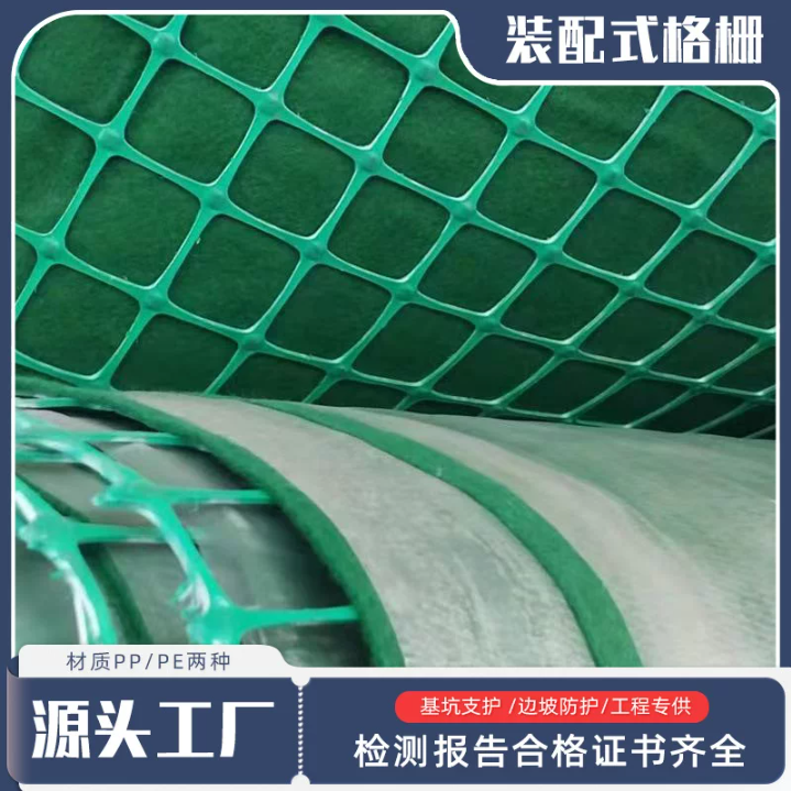 装配式格栅绿色复布土工基坑支护边坡防护反滤防渗复合膜格栅