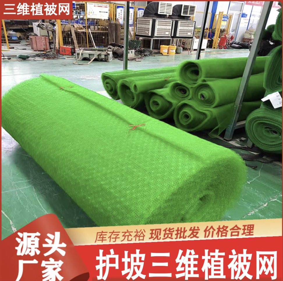 三维植被网厂家直销绿化河道护坡三维网山体固土用