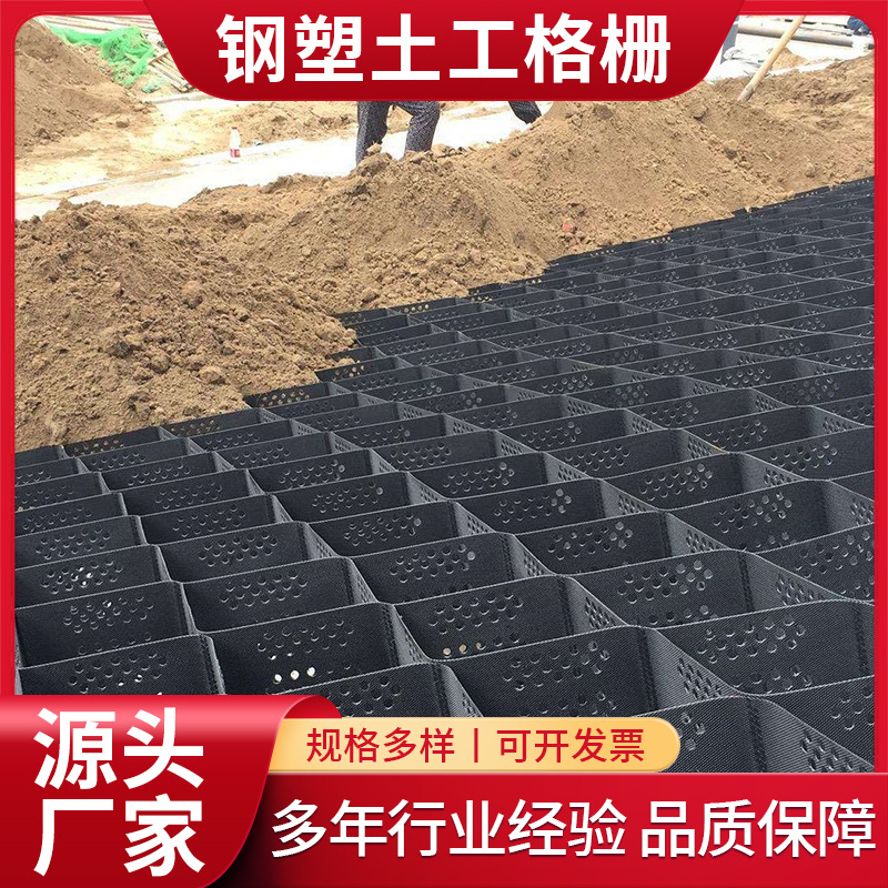 绿化HDPE蜂巢土工格室高强压花打孔蜂巢约束系统土工格