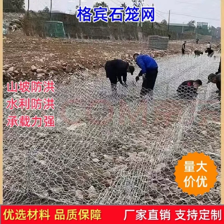 格宾网石笼网雷诺护垫固滨笼绿滨垫电焊景观钢筋笼挡土墙铅丝网箱