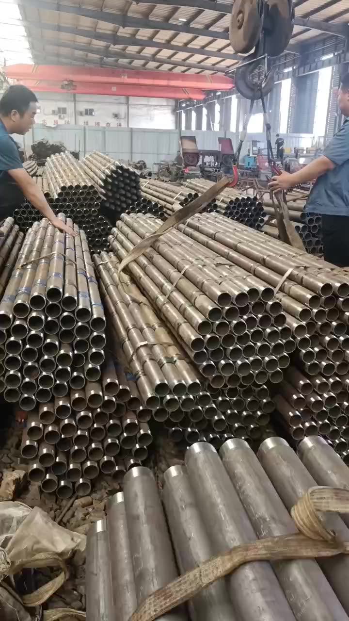 管棚管灌浆用注浆钢花管加工定制89*6隧道管车丝打孔注浆小导
