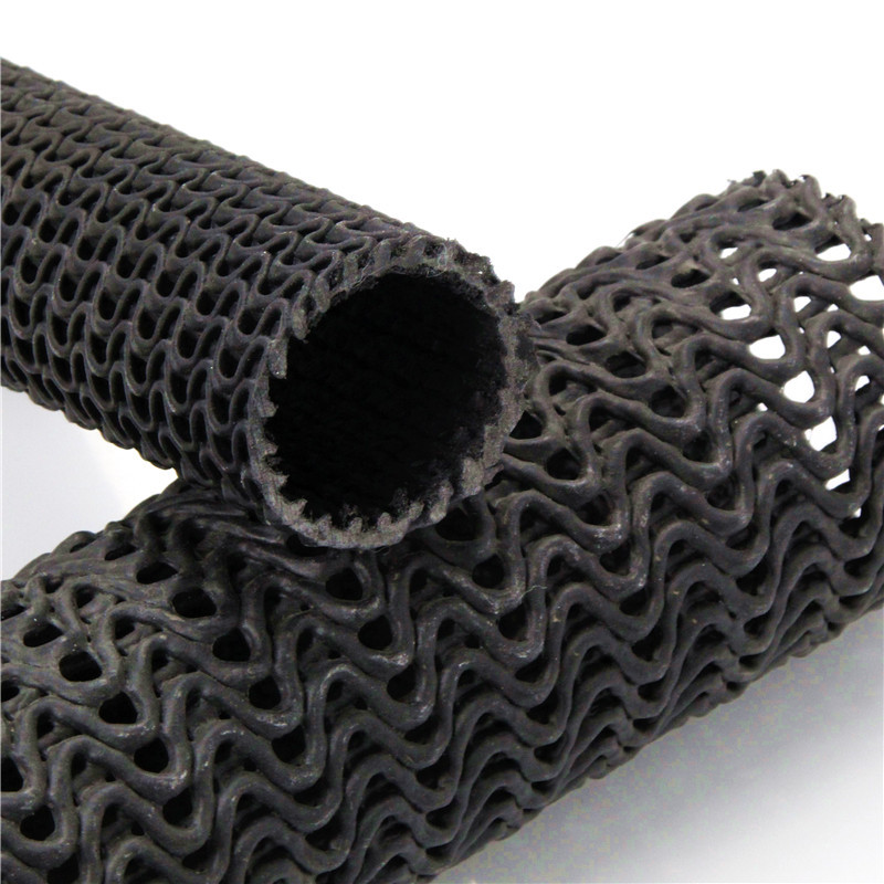 曲纹网状硬式透水管 黑色排水管HDPE硬式透水管 带孔排水管