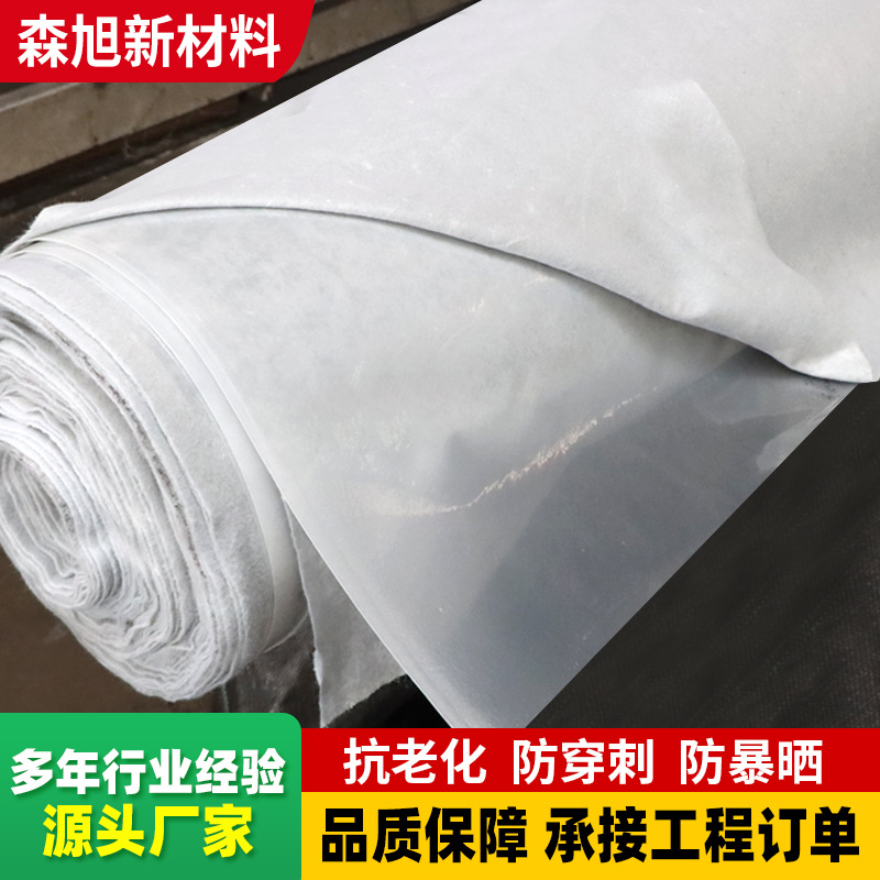 复合土工膜长丝两布一膜防水土工布人工湖基坑河道护坡防