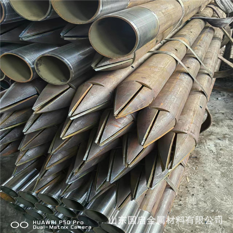 108*6管棚管 127*8注浆钢花管生产厂家 42*3.5