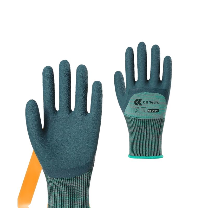 橡胶轮胎王发泡手套防滑耐磨透气乳胶挂胶男女钢筋工地 劳保手套