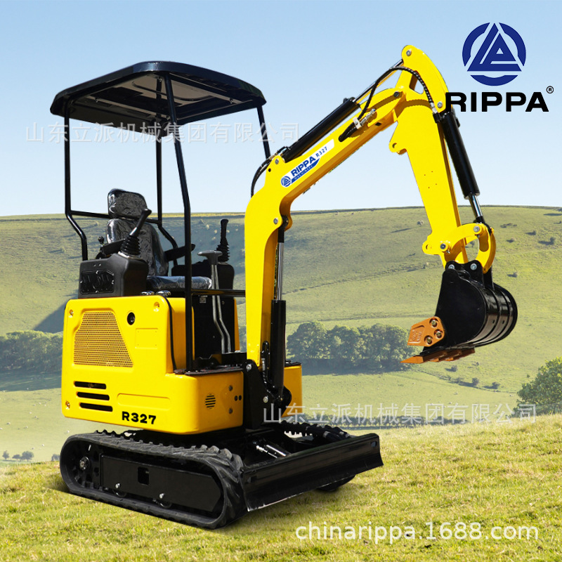 小型挖掘机R327小挖机挖地家用挖土开荒工程农用钩机立派RI