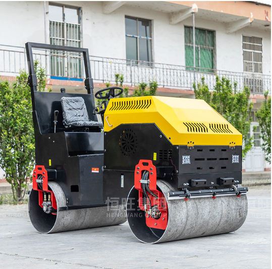 小型压路机2吨手扶震动草坪压实机单轮双钢轮座驾2吨沥青振动压
