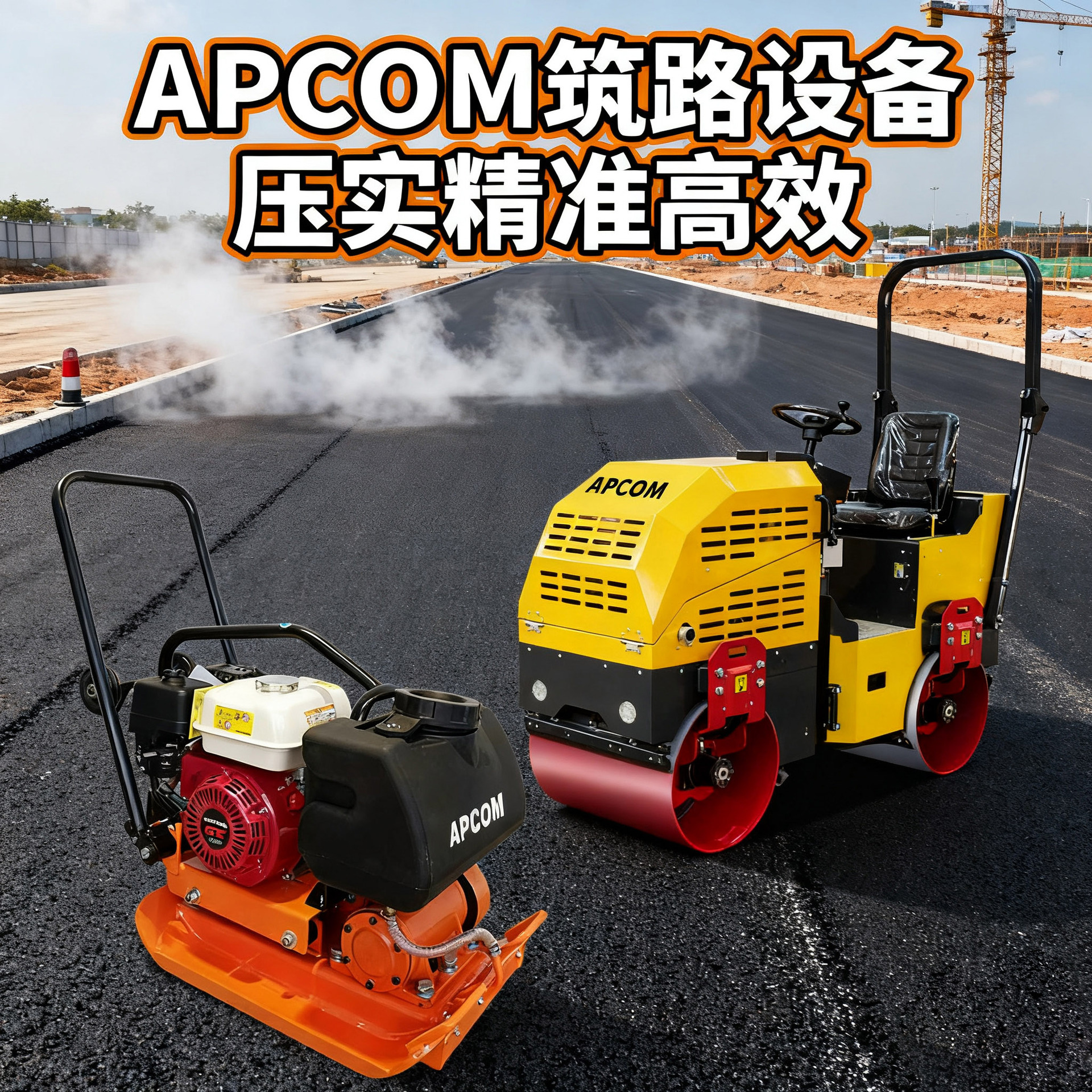 手扶式小型立式振动汽油平板夯冲击夯沥青路面震动夯夯实机夯土机