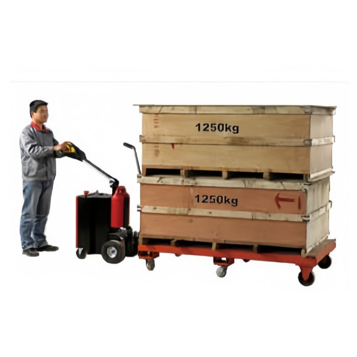 普尔夫步行式电动牵引车小拖车2吨牵引车头工厂飞机场推拉转运车