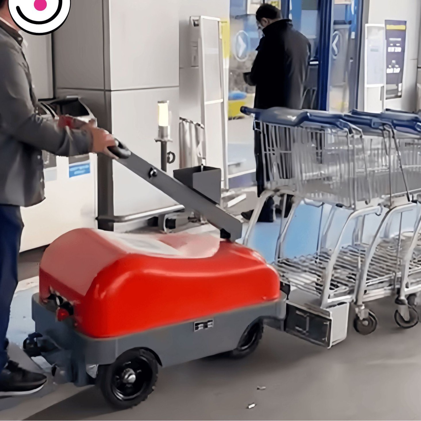 普尔夫电动牵引车锂电拖车头电瓶牵引头超市仓库机场推车收集搬运