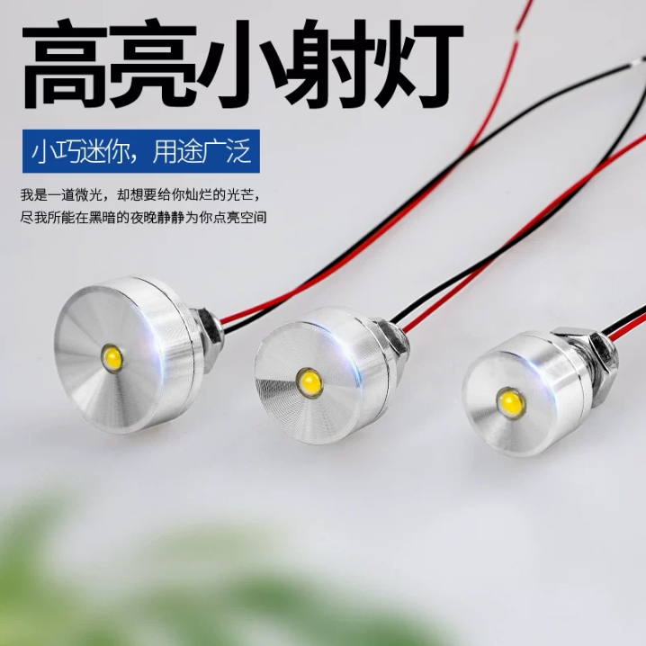 LED12V灯珠室内小号灯芯散光聚光射灯超亮暖白光源模组