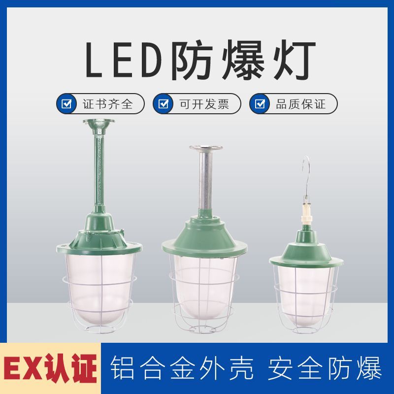 LED防爆灯仓库车间工厂房隔爆型加油站工矿灯具吊灯防水灯罩