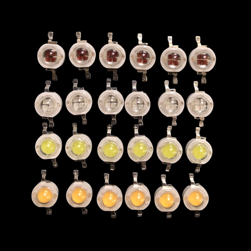 5W白暖光自然白冷白红绿蓝紫光LED光源射灯帕灯鱼缸水草灯珠