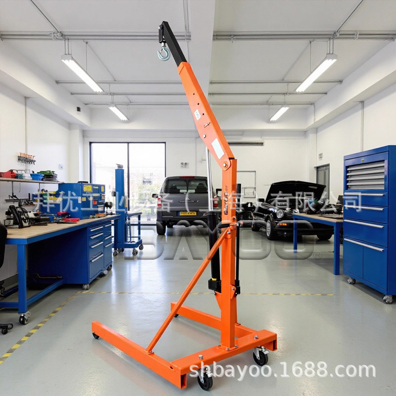 BAYOO/拜优发动机吊机 模具吊机油桶吊机 欧式单臂吊折叠