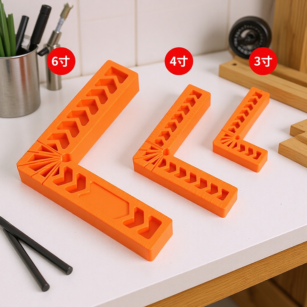 90度直角辅助定位器石材岩板拼接固定器L型直角尺塑料木工划线