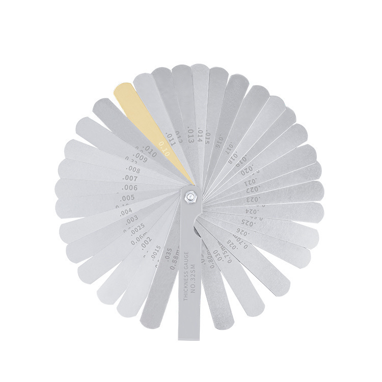 乐器吉他配件32片吉他弦测量尺测厚仪不锈钢组合塞尺夹铜片间隙