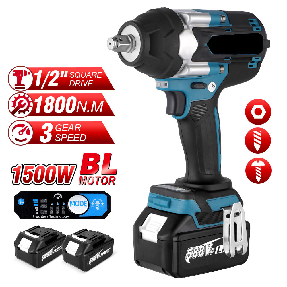 速卖通爆款无刷冲击电动扳手锂电池架子工木工汽修工具1000大