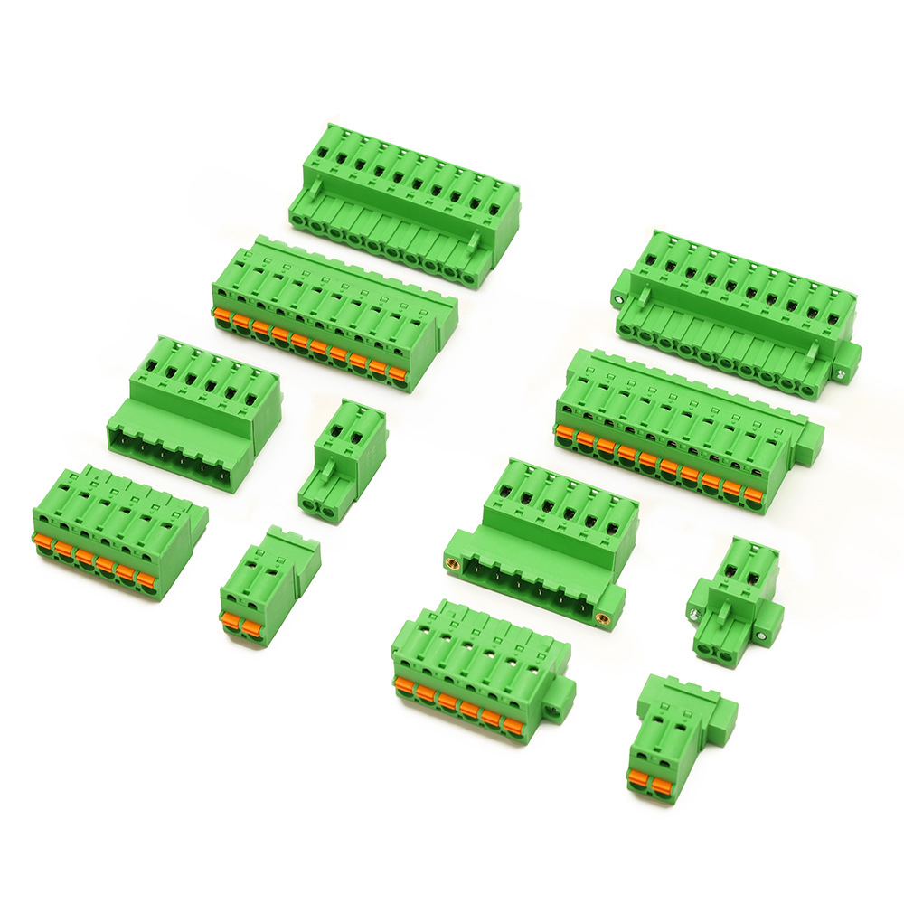 接线端子空中对接弹 2EDGKDR簧式绿色对接端子