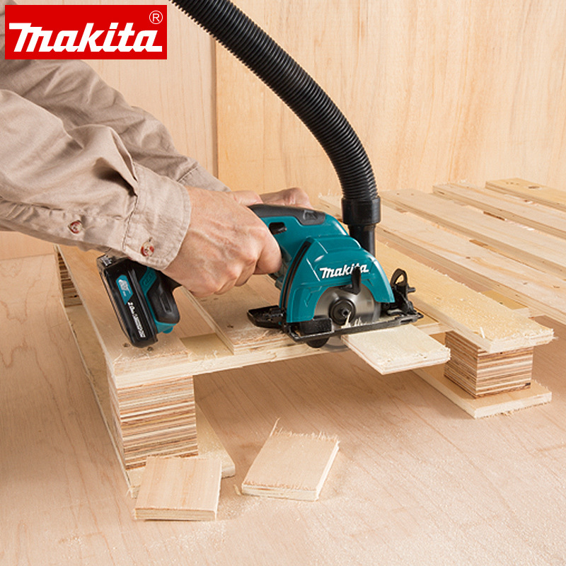 批发牧田Makita锂电充电式圆盘锯木工手提电圆锯木材切割机