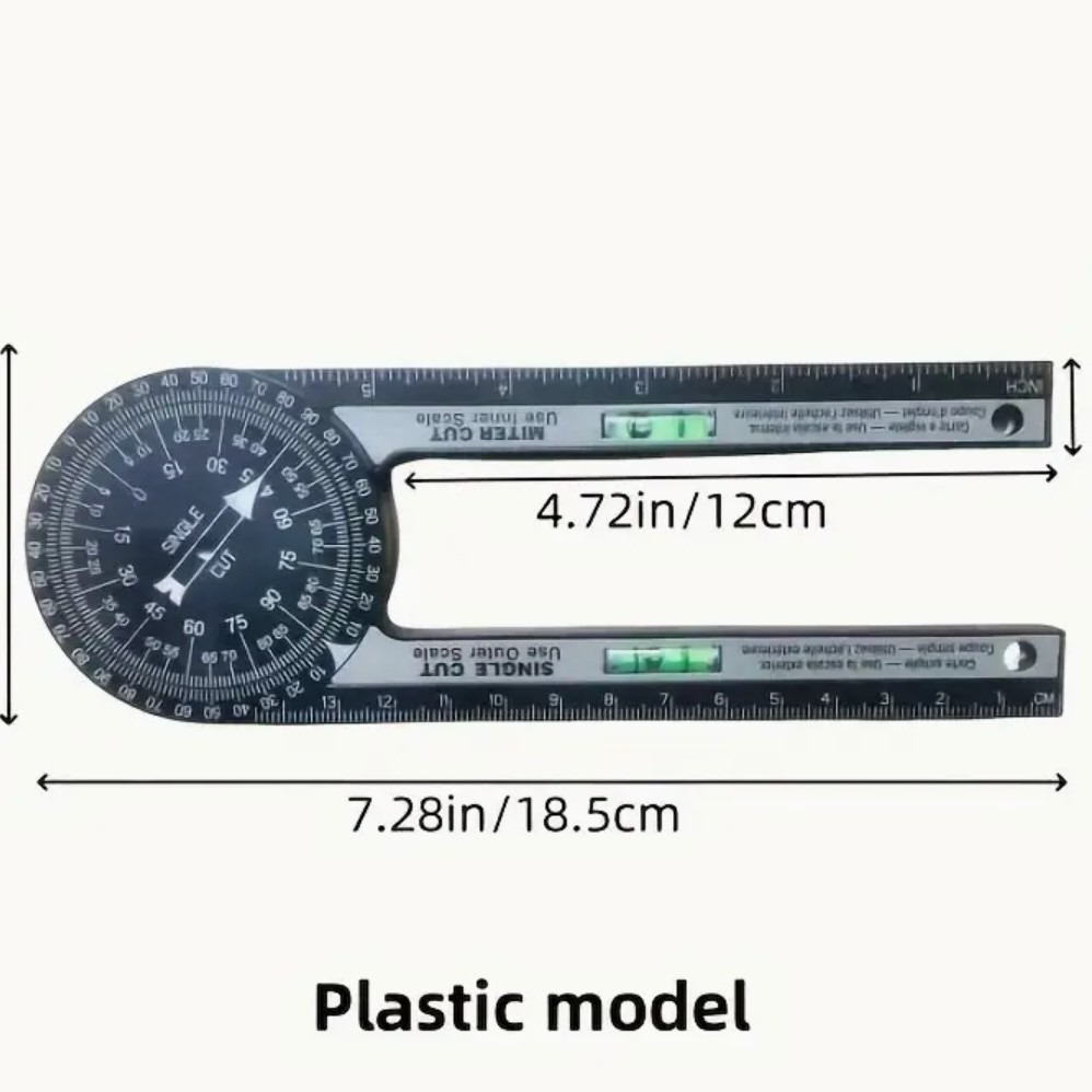 木工360水平角度规铝合金量角规木工角度切割定位器角尺测角
