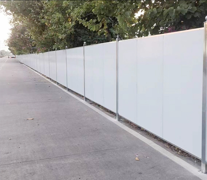 泡沫夹芯板围挡市政道路工程施工挡板PVC围蔽板工地彩钢围栏